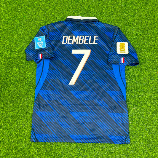 Ousmane Dembélé #7 France 2026 World Cup Home Blue Football Jersey