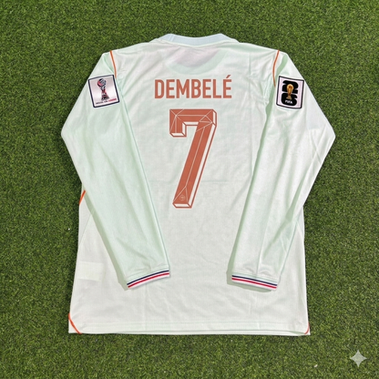 Ousmane Dembélé #7 France 2026 World Cup Away Long Sleeve Jersey