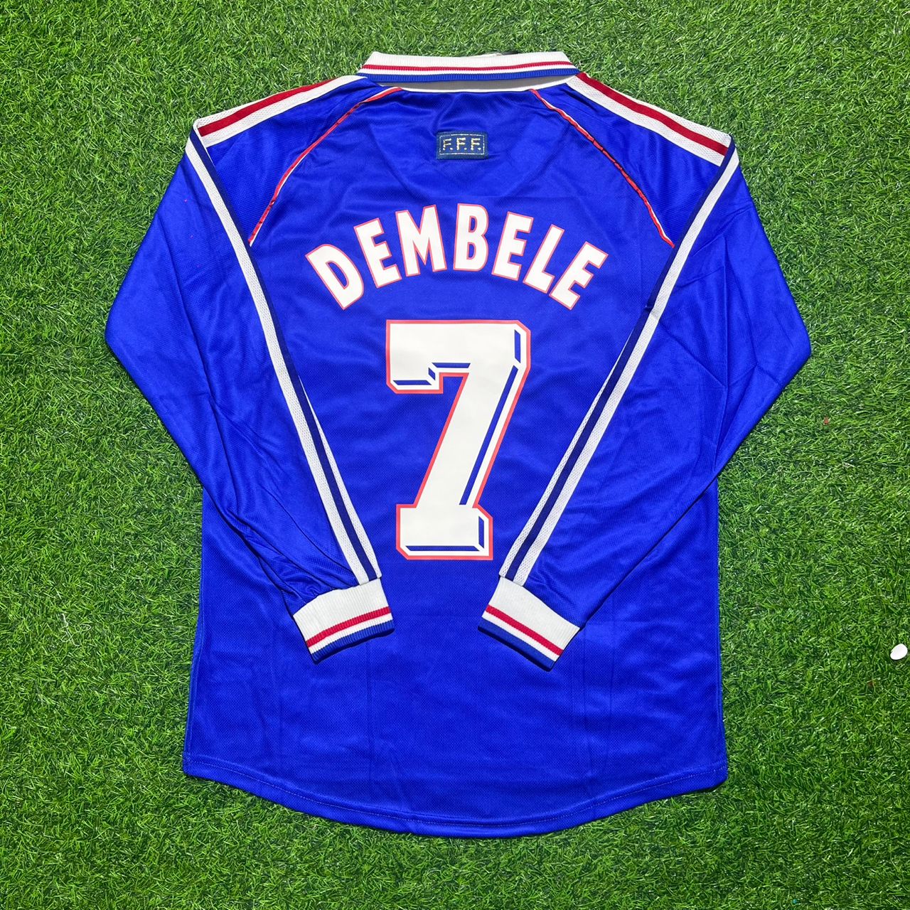 Ousmane Dembele France World Cup Retro Long Sleeve Football Jersey