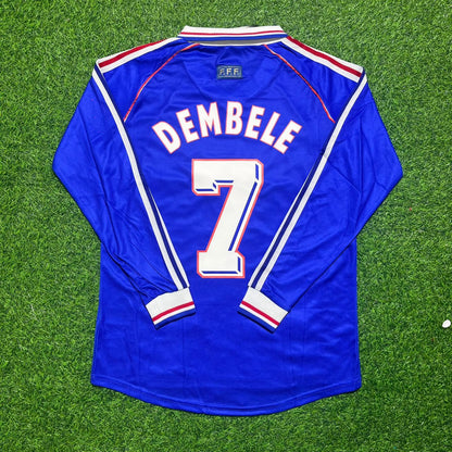 Ousmane Dembele France World Cup Retro Long Sleeve Football Jersey