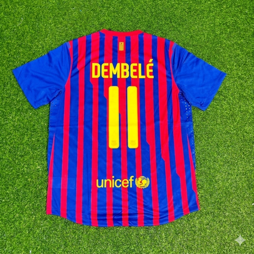 Ousmane Dembele Barcelona Retro Home Football Jersey