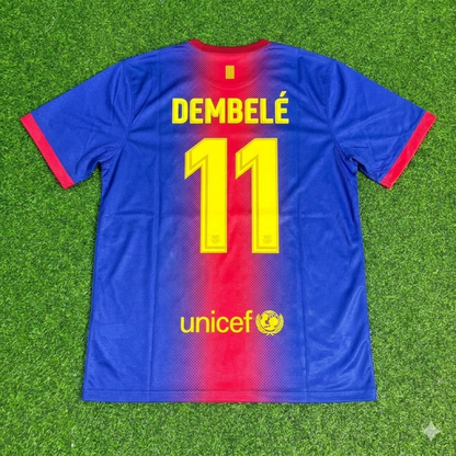 Ousmane Dembele Barcelona Retro Home Football Jersey