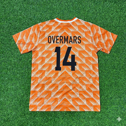 Marc Overmars Netherlands Home Retro Football Jersey Kit
