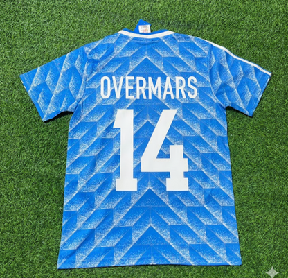 Marc Overmars Netherlands Blue Retro Football Jersey Kit