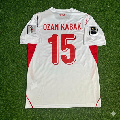 Ozan Kabak #15 Turkey Türkiye - World Cup 2026 -Away White - Jersey Trikot - Maillot Maglia