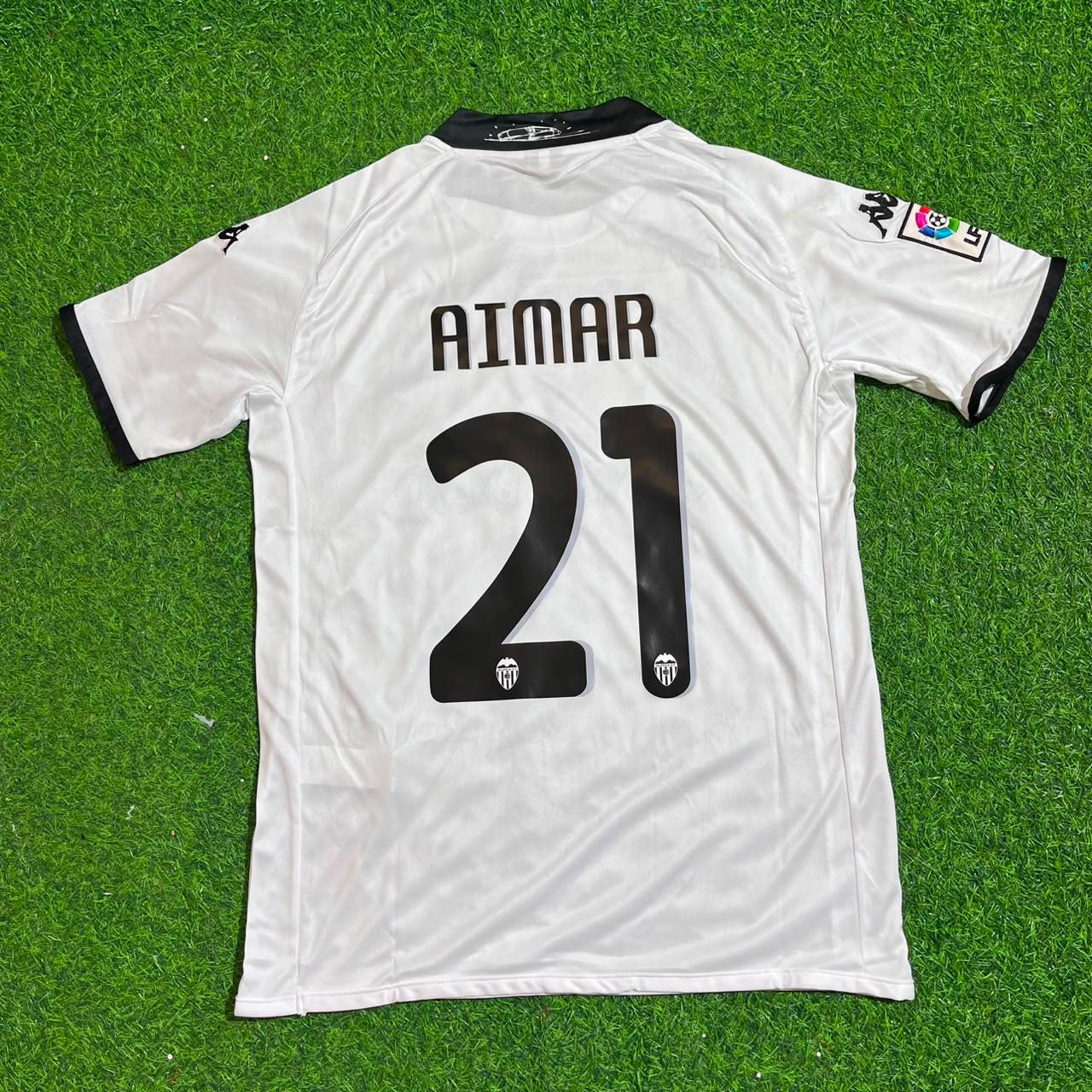 Pablo Aimar #21 Valencia White Retro Football Jersey