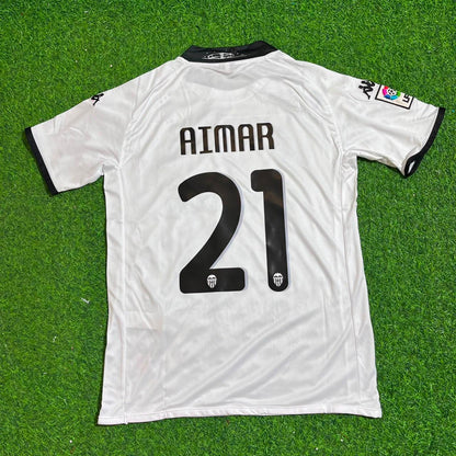 Pablo Aimar #21 Valencia White Retro Football Jersey