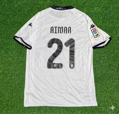 Pablo Aimar #21 Valencia White Retro Football Jersey