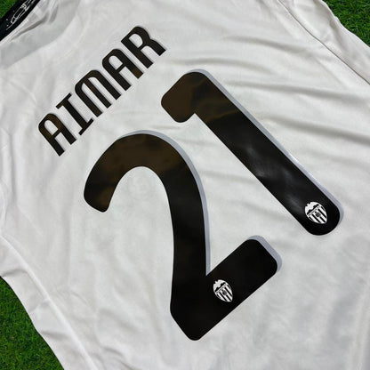 Pablo Aimar #21 Valencia White Retro Football Jersey