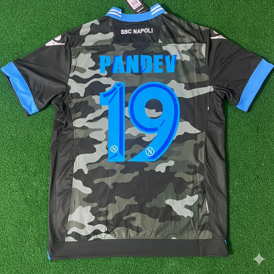 Goran Pandev 19 – Napoli 2013-14 Retro Kit Jersey Trikot Maillot Soccer Shirt