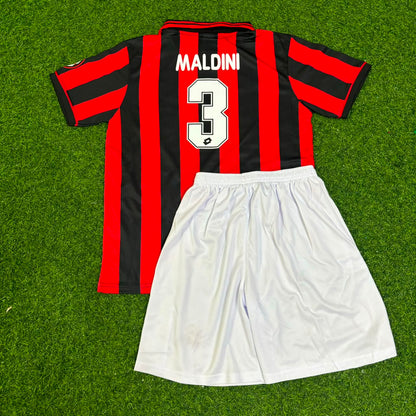 Paolo Maldini AC Milan 1996/1997 Home Kids Retro Football Jersey