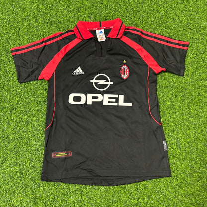 Paolo Maldini #3 AC Milan 2000-2001 Away Retro Football Jersey