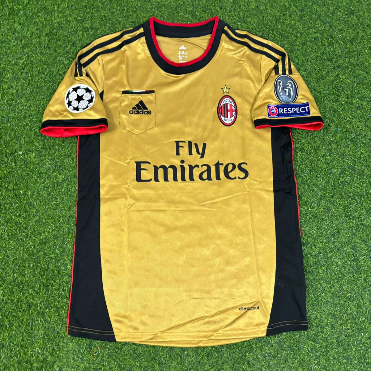 Paolo Maldini #3 AC Milan Gold Retro Trikot Jersey