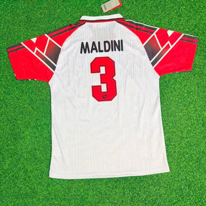 Paolo Maldini #3 AC Milan 1997 Away Retro Football Jersey