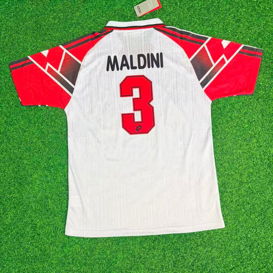 Paolo Maldini #3 AC Milan 1997 Away Retro Football Jersey