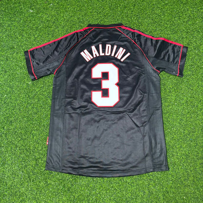Paolo Maldini AC Milan 1998-1999 Black Retro Football Jersey