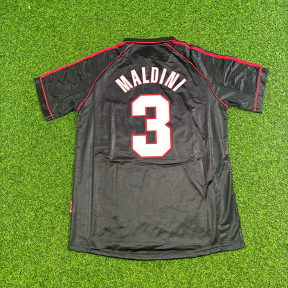 Paolo Maldini AC Milan 1998-1999 Black Retro Football Jersey