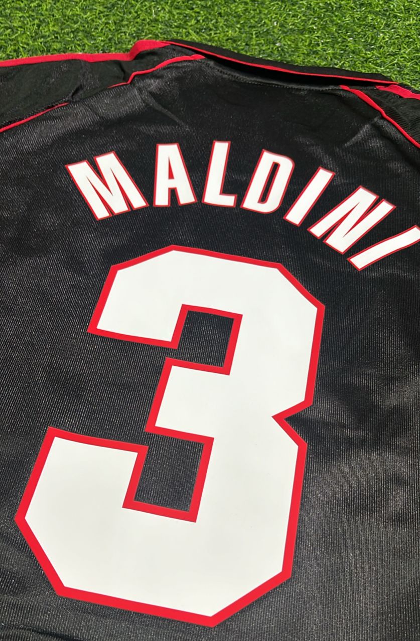 Paolo Maldini AC Milan 1998-1999 Black Retro Football Jersey