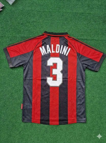 Paolo Maldini 3- AC Milan 1999 Retro Football Jersey
