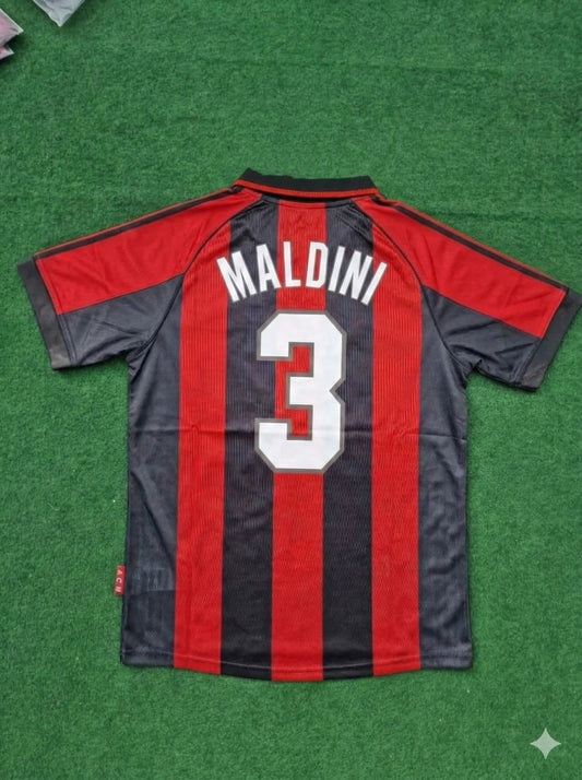 Paolo Maldini 3- AC Milan 1999 Retro Football Jersey
