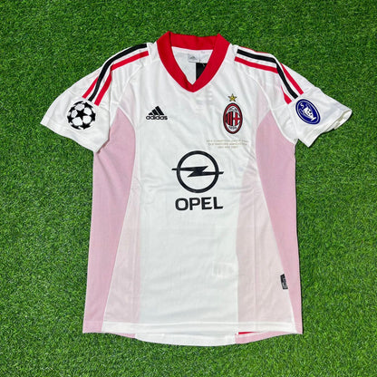 Paolo Maldini AC Milan 2003 Champions League Final Old Trafford White Retro Jersey Maglia Maillot