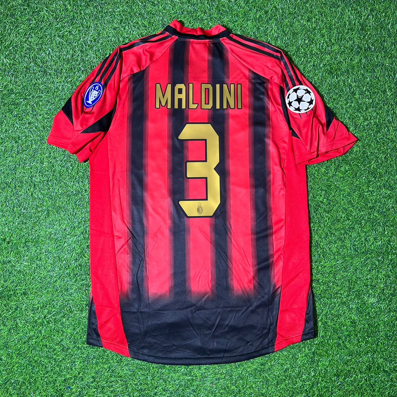 Paolo Maldini AC Milan 2004/05 Red & Black Home Retro Football Jersey Kit