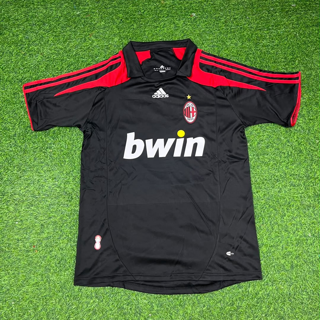 Paolo Maldini AC Milan 2007-2008 Black Retro Third Football Jersey