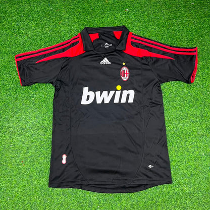 Paolo Maldini AC Milan 2007-2008 Black Retro Third Football Jersey