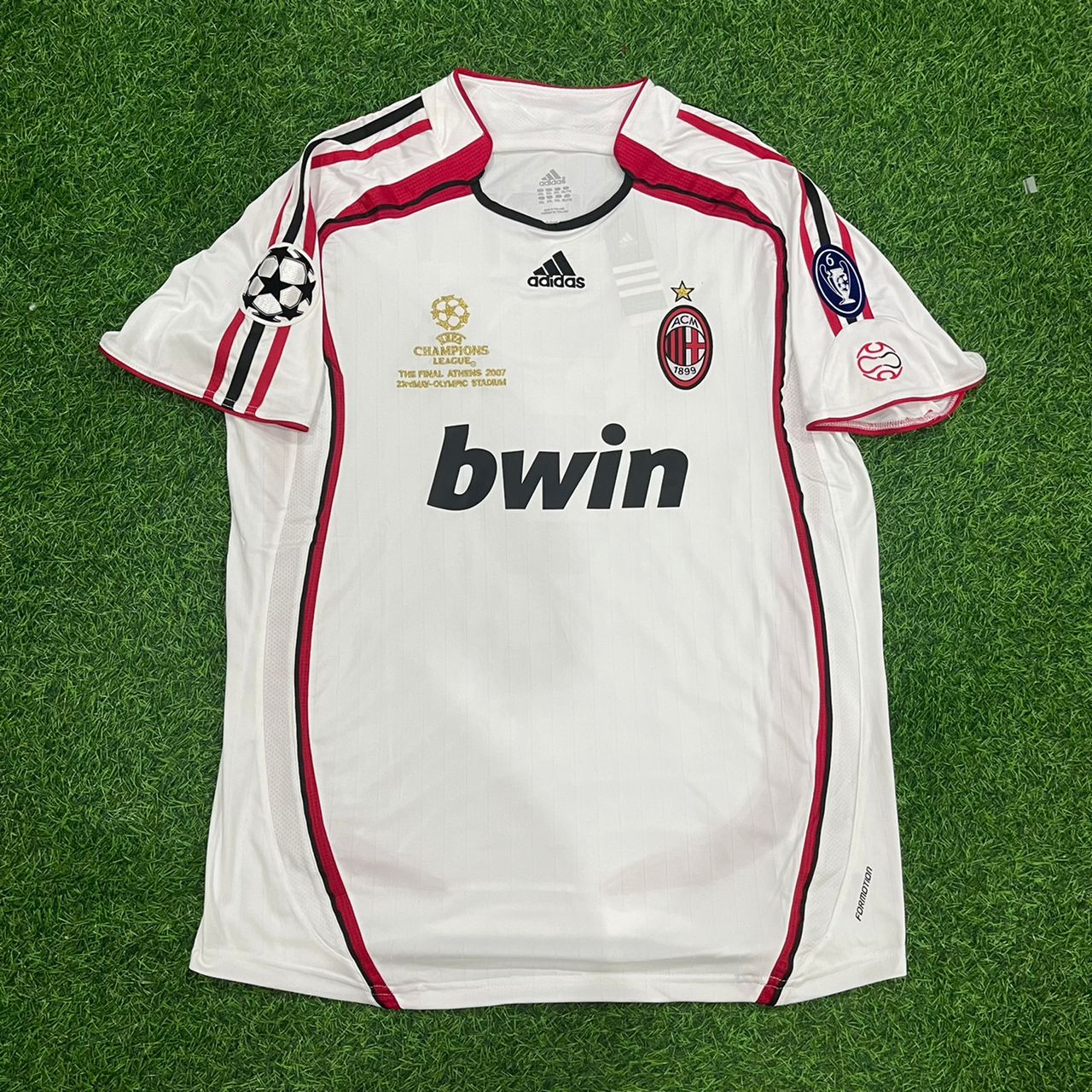 Paolo Maldini Milan 2007 Final Athene Champions League Final White Retro Football Jersey Soccer Shirt
