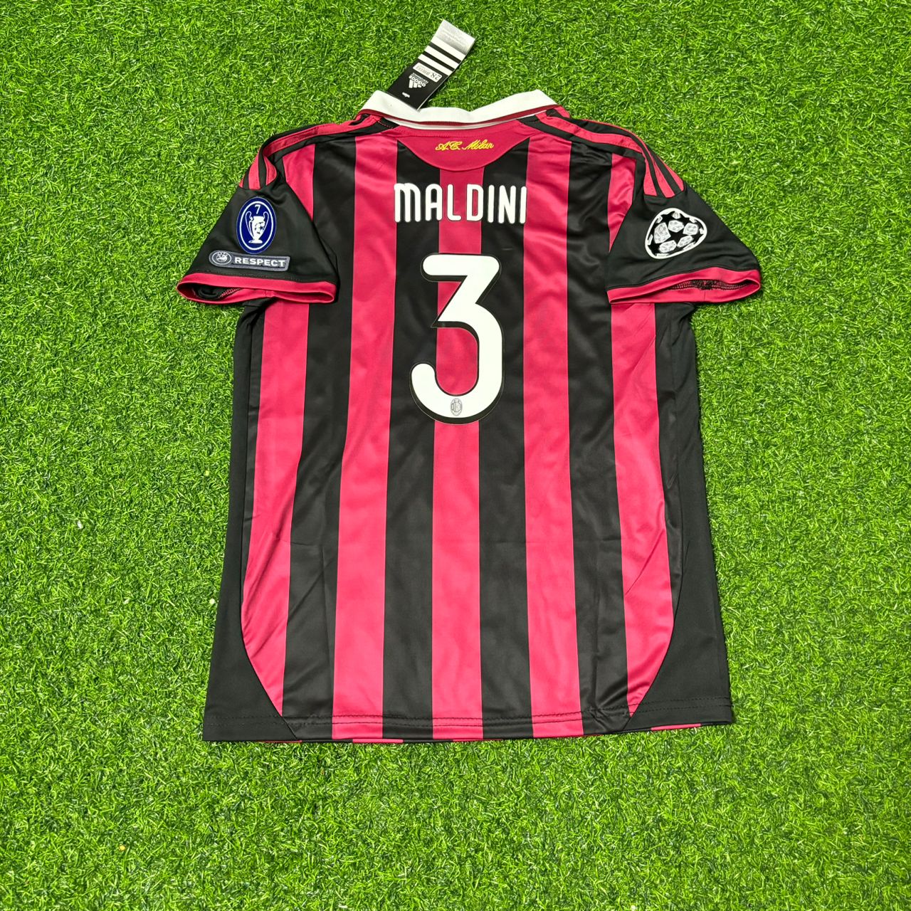 Paolo Maldini AC Milan 2008-2009 Final Season Home Retro Football Jersey