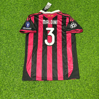 Paolo Maldini AC Milan 2008-2009 Final Season Kids Home Retro Football Jersey