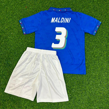 Paolo Maldini 1994 World Cup Italy KIDS Retro Jersey Maillot Trikot Maglia Soccer Shirt