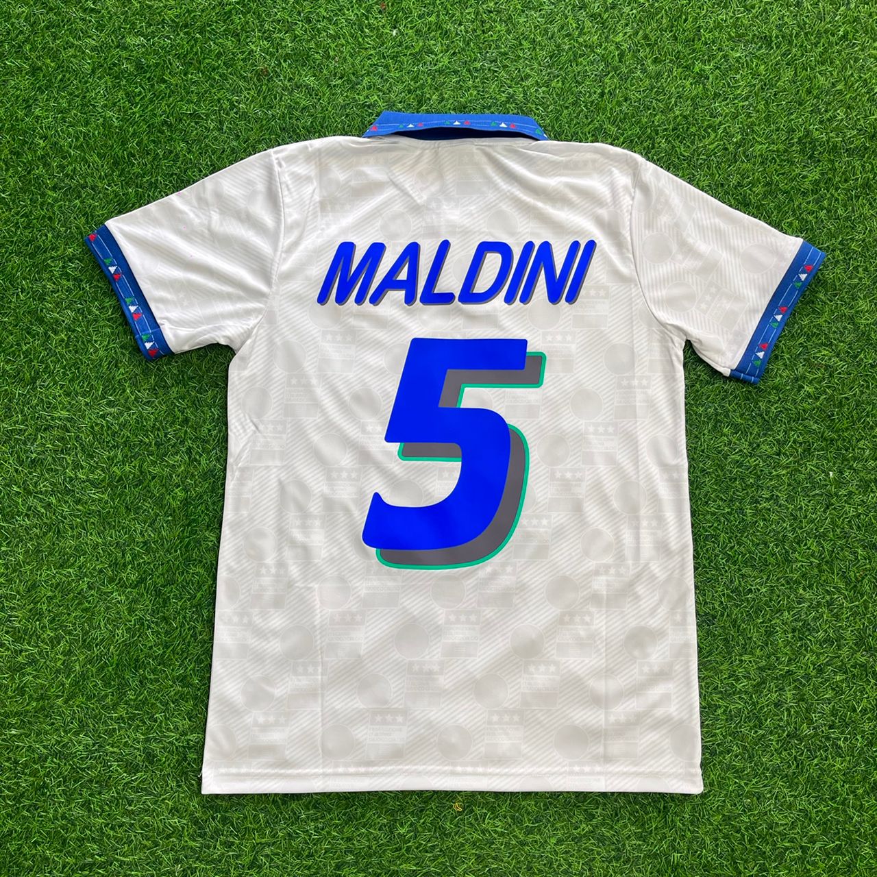 Paolo Maldini Italy 1994 World Cup Retro Jersey Maillot Trikot Maglia Soccer Shirt