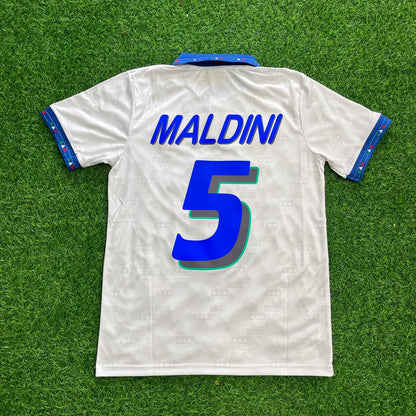 Paolo Maldini Italy 1994 World Cup Retro Jersey Maillot Trikot Maglia Soccer Shirt