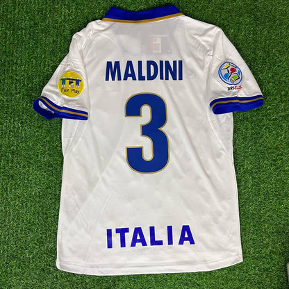 Paolo Maldini Italie EURO 1996 Maillot rétro blanc
