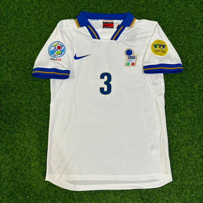 Paolo Maldini Italy EURO 1996 White Retro Jersey