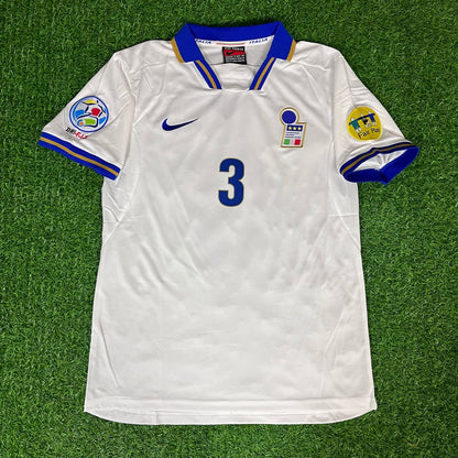 Paolo Maldini Italie EURO 1996 Maillot rétro blanc