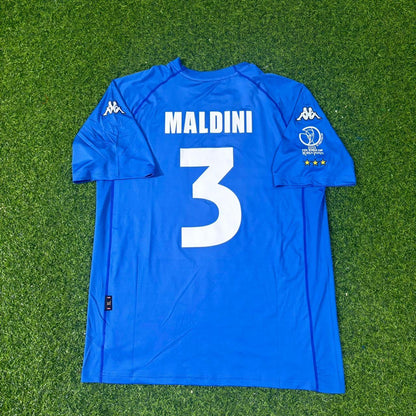 Paolo Maldini #3 Italy 2002 World Cup Home Retro Jersey