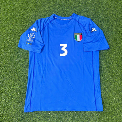 Paolo Maldini #3 Italy 2002 World Cup Home Retro Jersey