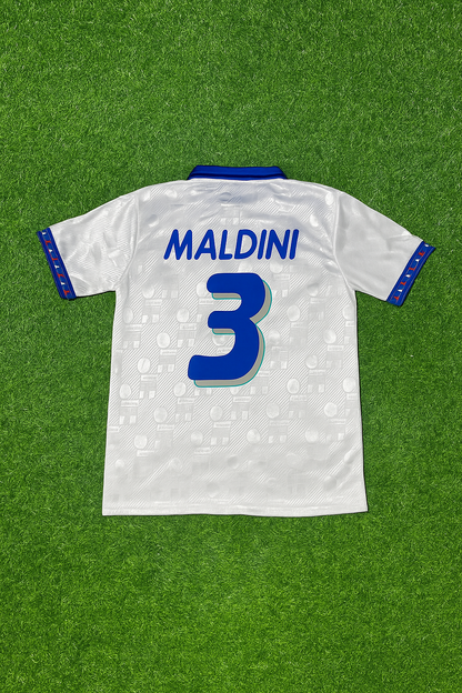 Paolo Maldini Italy 1994 World Cup White Retro Football Jersey Kit
