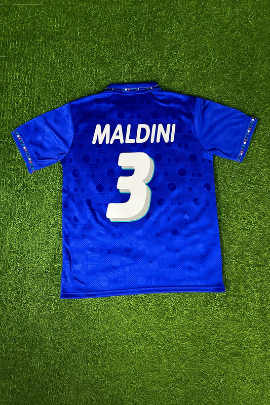 Paolo Maldini 1994 World Cup Italy Retro Jersey Maillot Trikot Maglia Soccer Shirt