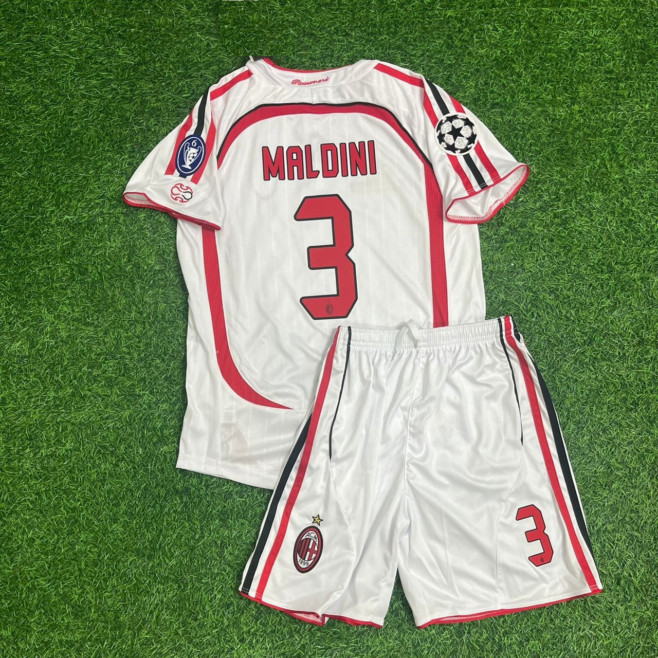 Paolo Maldini Milan 2007 Final Kids Retro Football Jersey