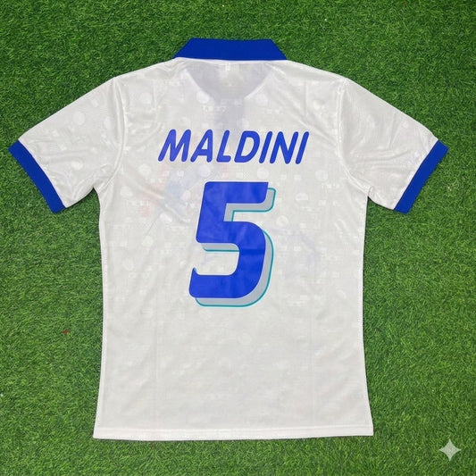 Paolo Maldini Italy 1994 World Cup White Retro Football Jersey