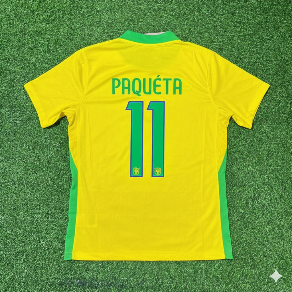 Lucas Paqueta 11 Brazil 2026 World Cup New Season Football Jersey