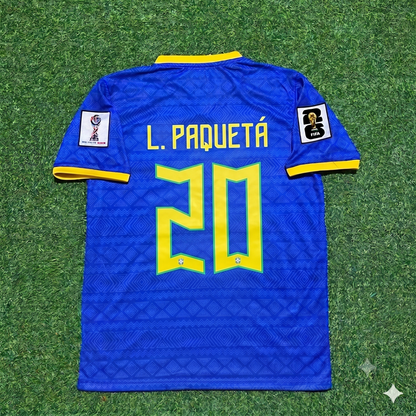 Lucas Paquetá 11- Brazil 2026 World Cup Blue New Season Football Jersey