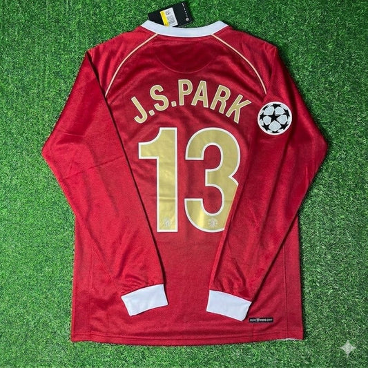 Park Ji-sung #13 Manchester United 2006 2007 Red Golden Jersey Trikot