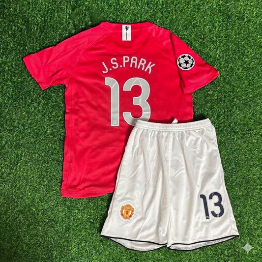 Park Ji-sung #13 Manchester United 2008 Final Kids Children Home Football Jersey