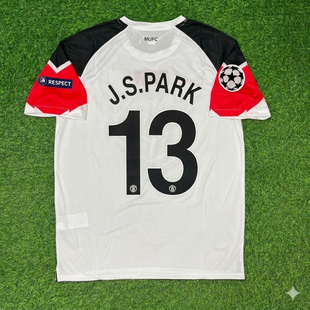 Park Ji-sung #13 Manchester United 2011 Champions League Final White Football Jersey