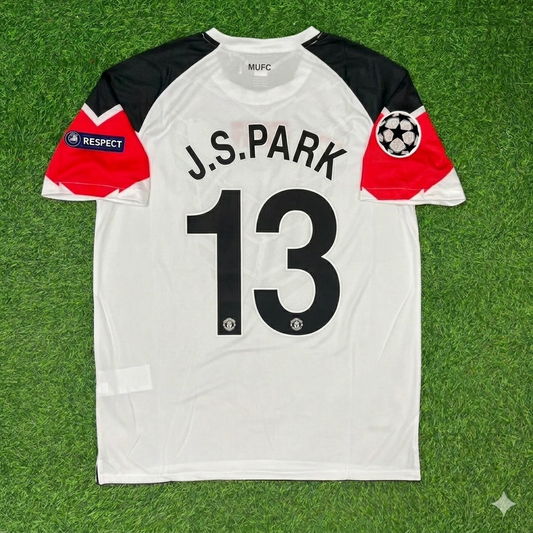 Park Ji-sung #13 Manchester United 2011 Champions League Final White Football Jersey