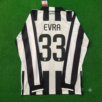 Patrice Evra #33 Juventus 2014 2015 Retro Long Sleeve Jersey Trikot Maillot Maglia Soccer Shirt
